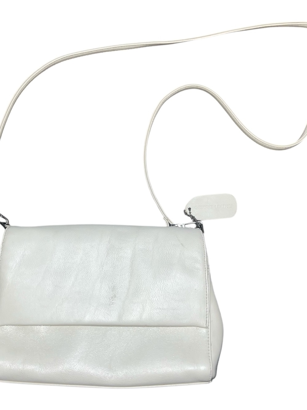Worthington Genuine Leather Lambskin Purse – Cream White Shoulder Bag